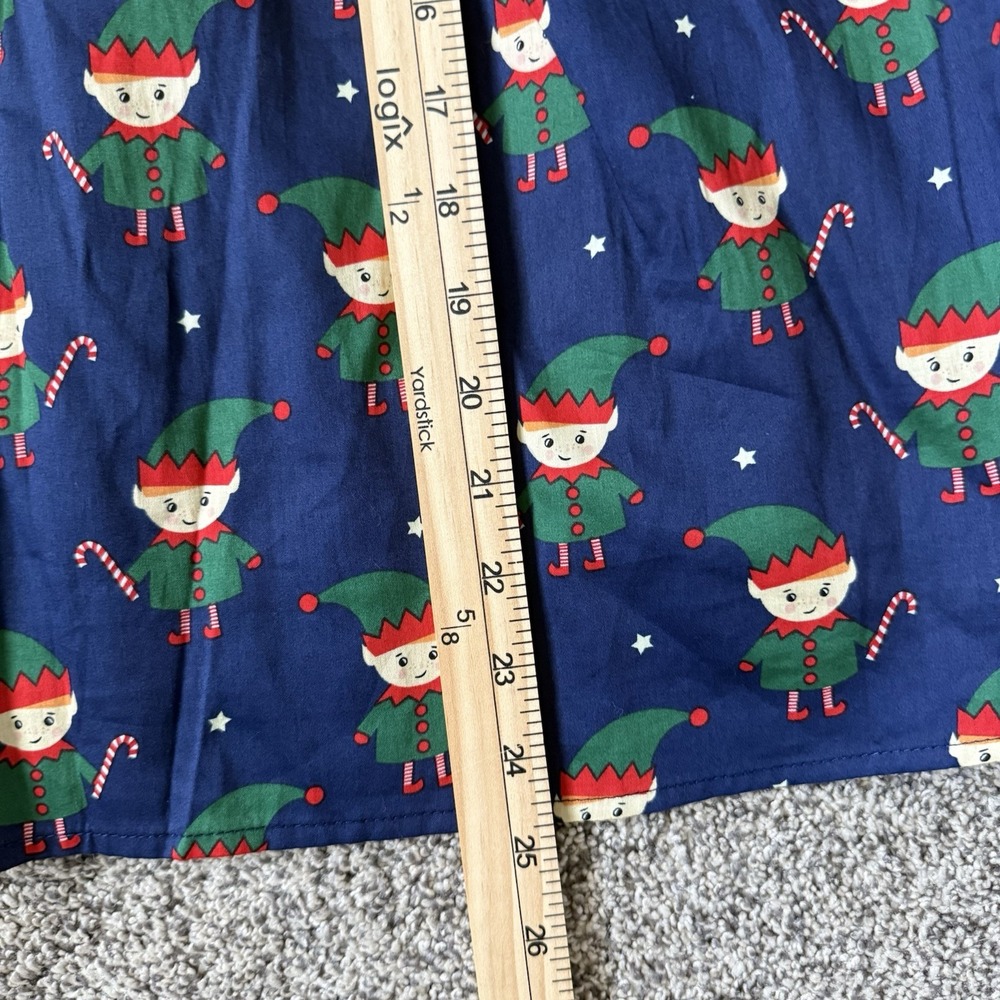 ModCloth Holiday Navy Elf‎ With Candycane Retro Full Skirt Pockets Size Small - Picture 7 of 10
